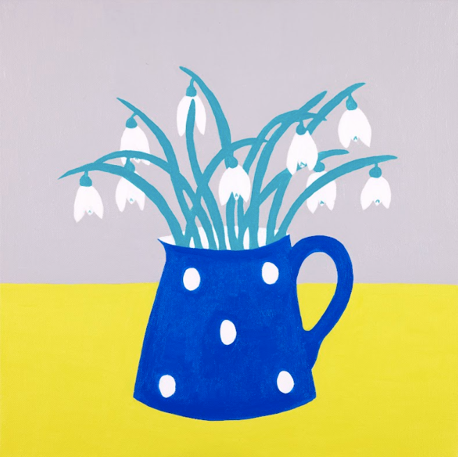 Snowdrops in a Jug - Greetings Card