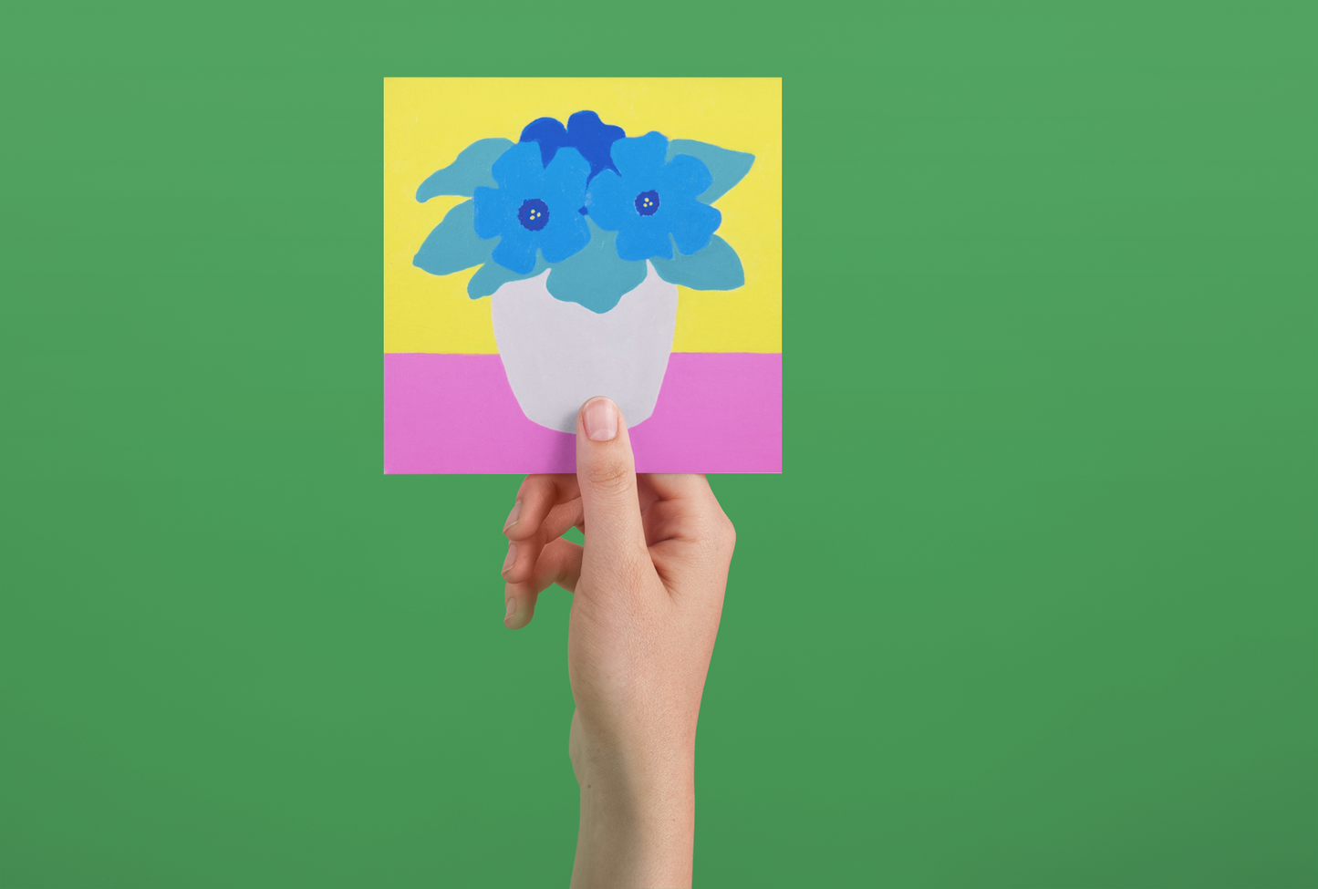 Primrose in a Pot - Greetings Card